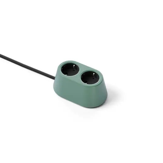 Letzte Chance NOMAD BLOCK Steckdose, grün, 2 x Typ F - Forming Function