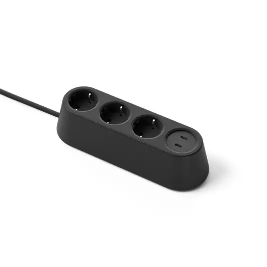 NOMAD BLOCK Steckdose schwarz 3xTypF, USB - Forming Function Top-Angebot