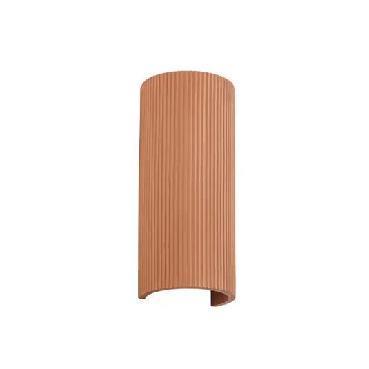 Colja Wandleuchte, Gips, Höhe 30,5 cm, terracotta, rund - Lindby Neue Ware