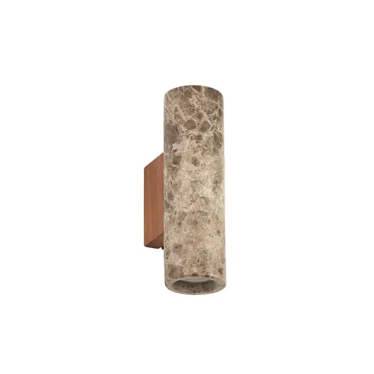 Tavira Wandlampe, braun marmoriert, up/down, GU10 - Lucande Kracherpreis