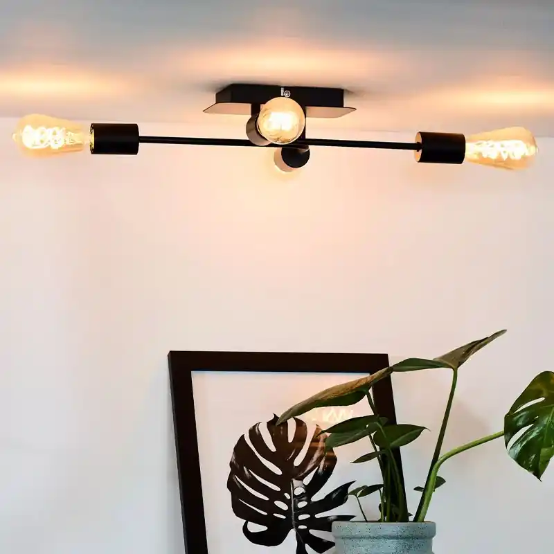 Versand Am Gleichen Tag Schwarze Deckenlampe Modern, Lester