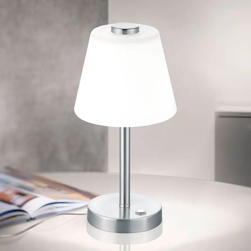 Saisonangebot Nickel Tischleuchte Modern, Liv, 4W, 3000K LED, mit Schalter
