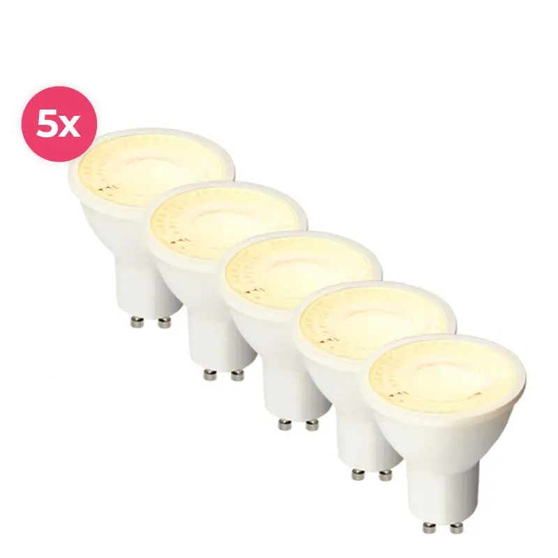 Abverkauf Dimmbare weiße GU10 LED Lichtquelle Antonie, 5w, Warmweiß