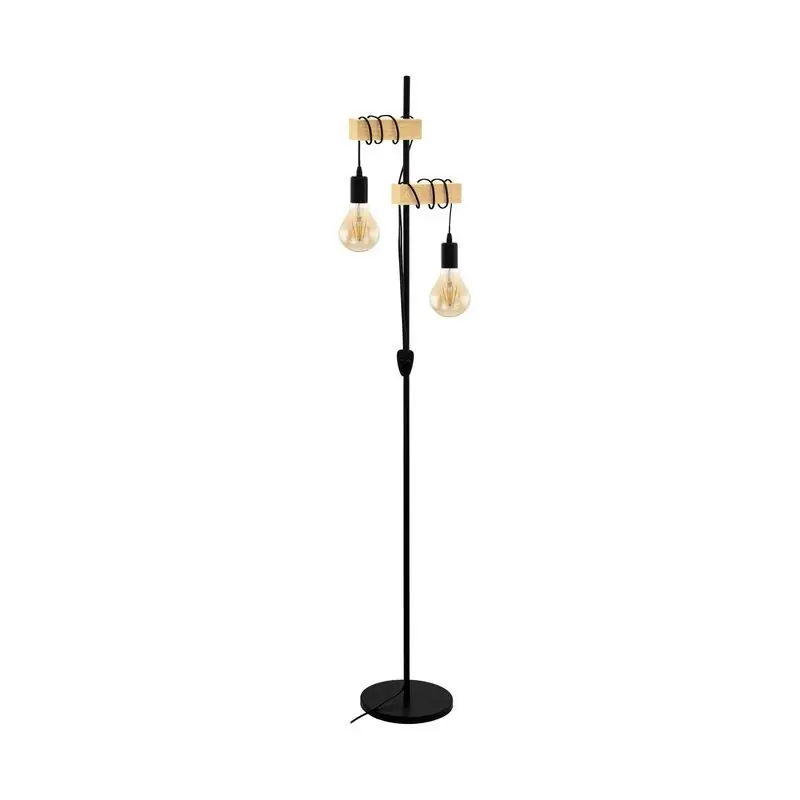 Heißes Angebot Holz Stehlampe Braun, Anton, mit Schalter