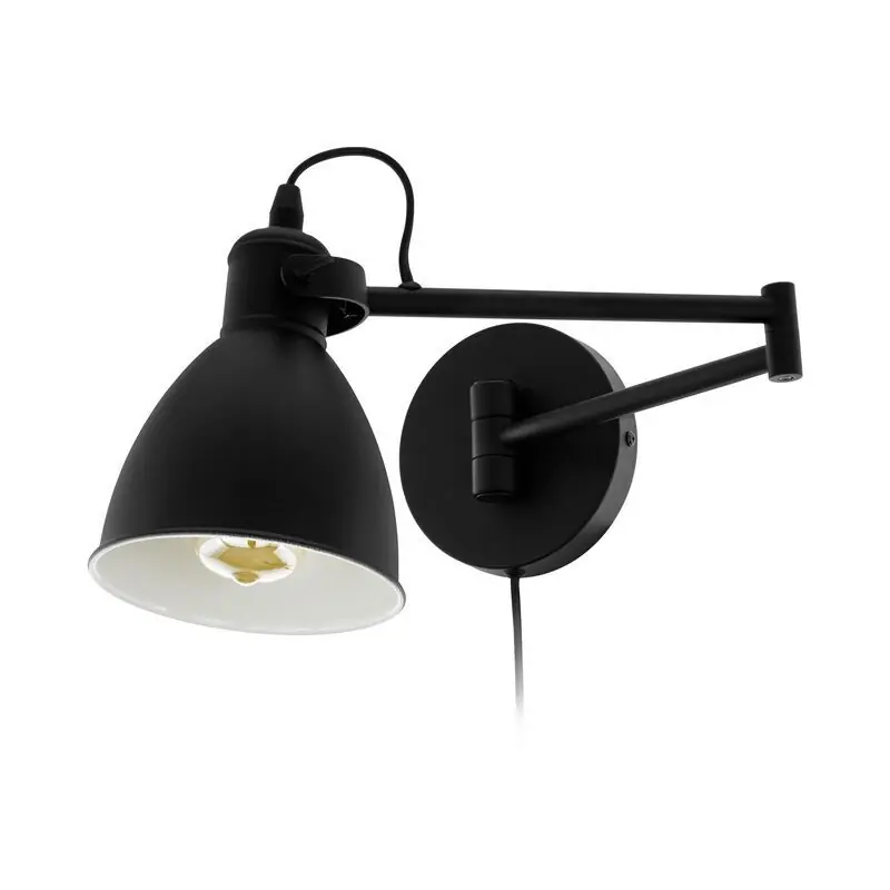 Schwarze antik Wandleuchte Stahl, Tjarco, mit Schalter Wochenendangebot