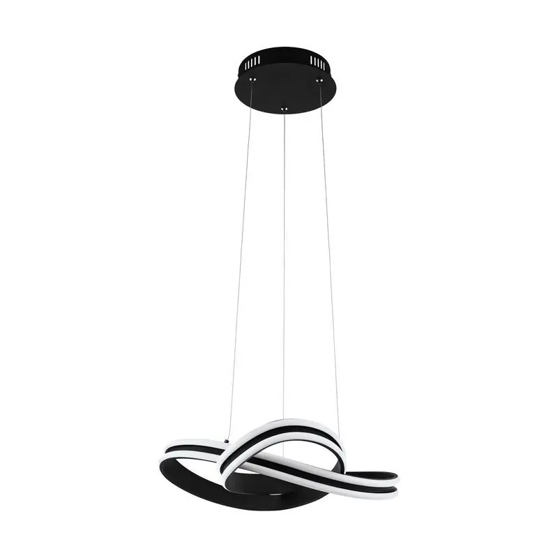 Highlight Schwarze moderne Pendelleuchte Kunststoff, Marigje, 18W, 3000K LED