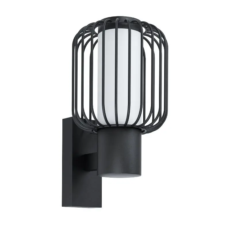 Bestpreis Schwarze moderne Außenleuchte Stahl, Latife, IP44