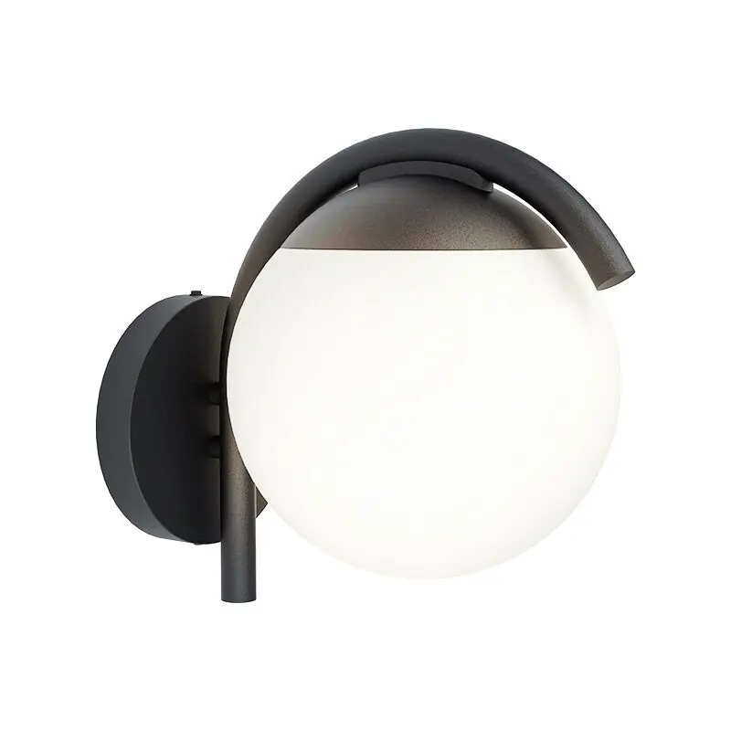 Schwarze moderne Außenleuchte Stahl, Lynne, IP44 Neu