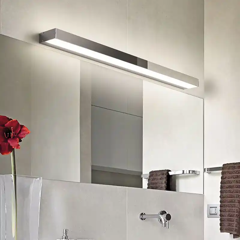 Chrom Wandleuchte Badezimmer Modern, Basma, 13W, 3000K LED, IP44 Sofort Bestellen