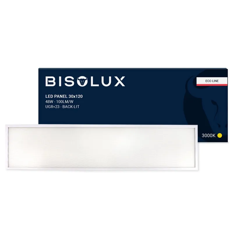 LED Panel 120x30 - 38W - 3000K - Back-lit Echt