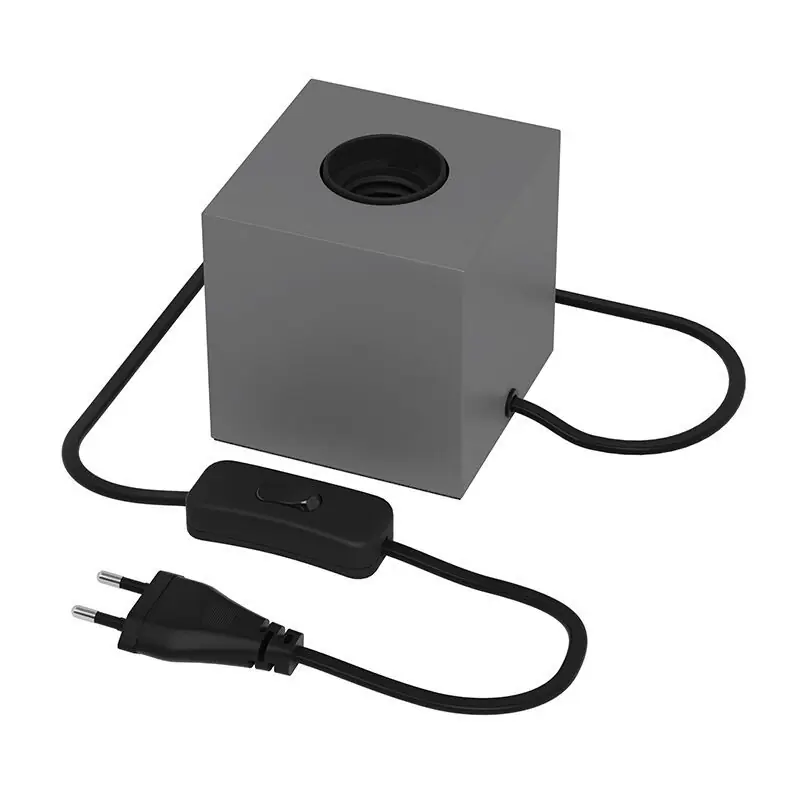 Graue Tischlampe ohne Schirm Modern, Loana, mit Schalter Aktuell