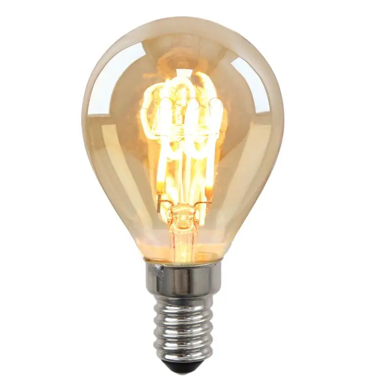 Preis Gesenkt Dimmbare Olucia E14 LED-Filament Lampe Tuelo, Bernstein, 4W, 2200K