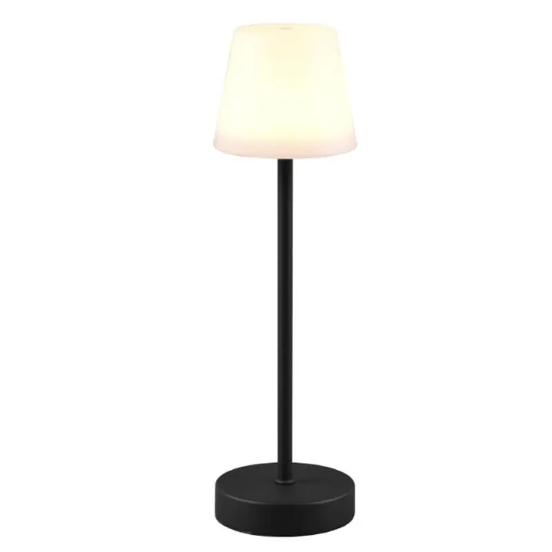 Schwarze aufladbare Tischlampe Kunststoff, Suman, 2W, warm- bis kaltweiß einstellbare LED, IP44, mit Touch-Dimmer Günstig