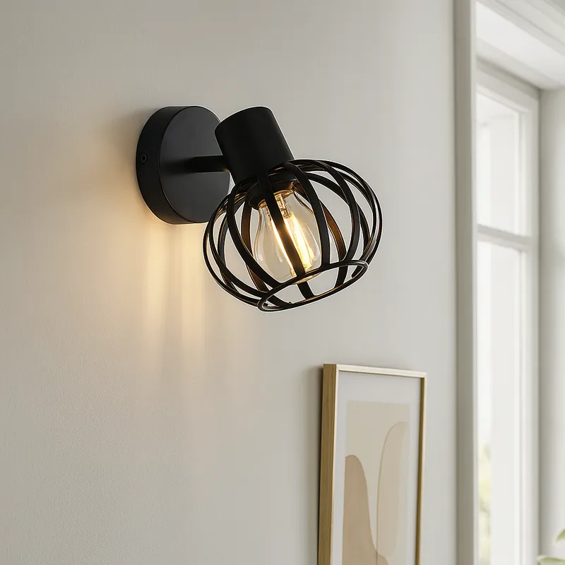 Top-Seller Industrielle Wandstrahler Schwarz, Lieve