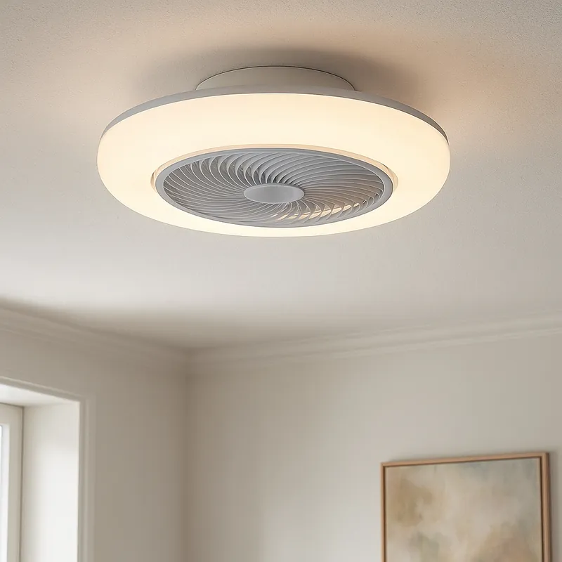 Direkt Vom Hersteller Moderne Deckenventilator Grau, Gonda, 40W, 3000K LED, mit Fernbedienung