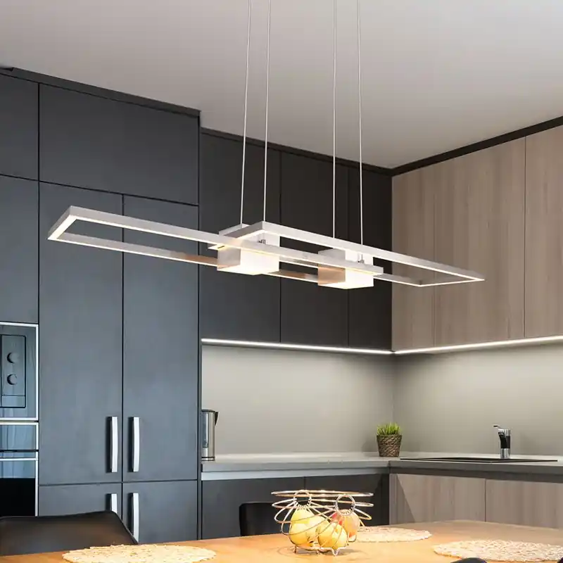Solange Der Vorrat Reicht Nickel Pendelleuchte Design, Sohaib, 37W, warm- bis kaltweiß einstellbare LED, 3-stufig dimmbar