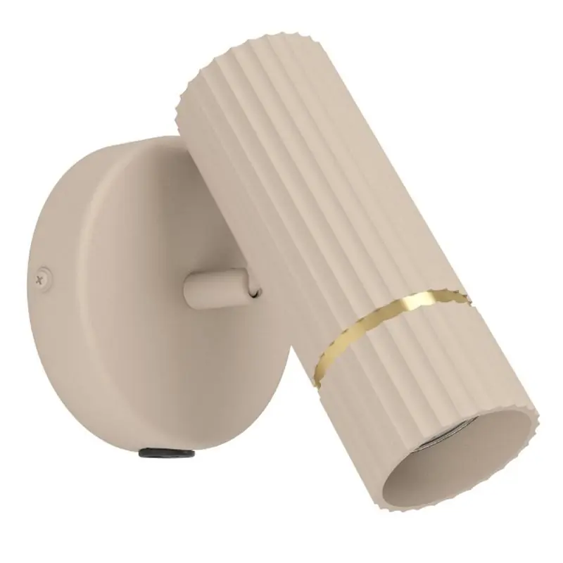 Beige moderne Wandleuchte Stahl, Vahid, mit Schalter Preiswert