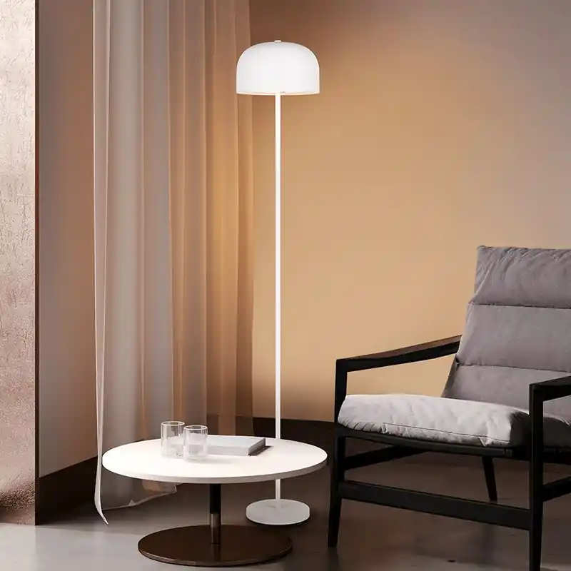 Weiße aufladbare Stehlampe Modern, Dustin, 2,5W, 3000K LED, 3-stufig dimmbar Super-Preis