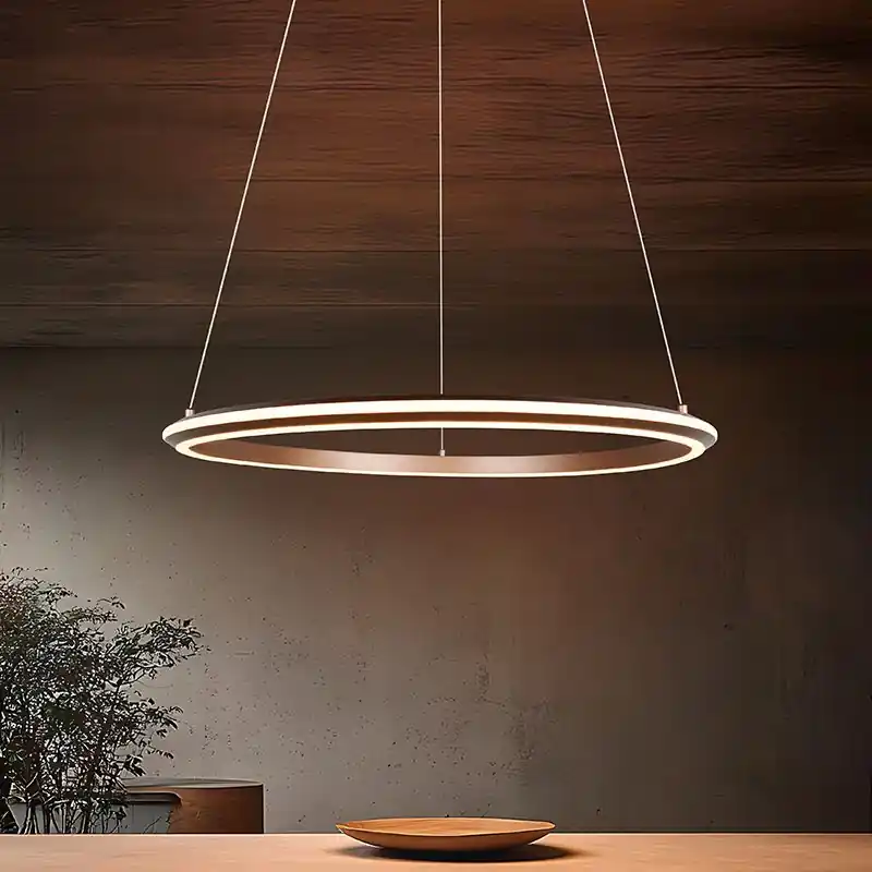 Braune Pendelleuchte Modern, Jiry, 48W, White Switch LED, 3-stufig dimmbar Sonderangebot