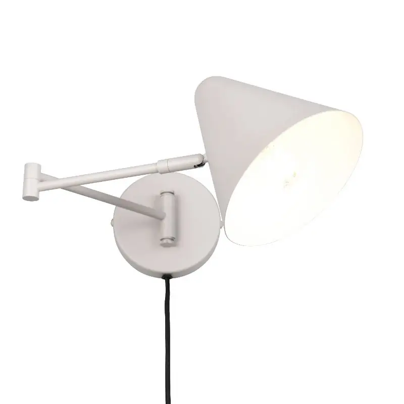 Graue Wandleuchte Modern, Jille, mit Schalter Markenware