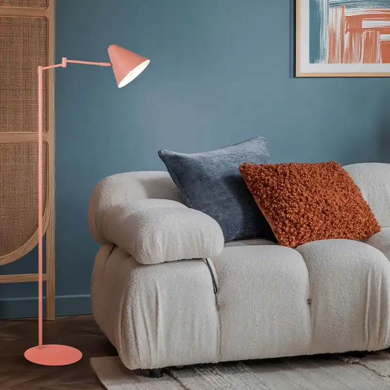 Orangene Stehlampe Modern, Jille, mit Schalter Jetzt Kaufen