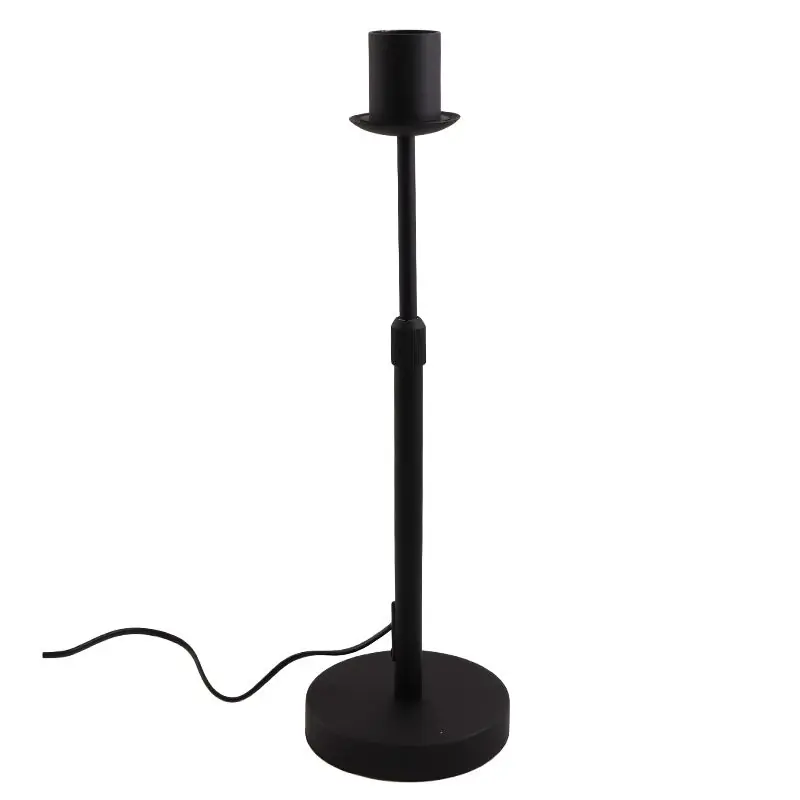 Aluminium Tischlampe ohne Schirm Schwarz, Rika Markenprodukt