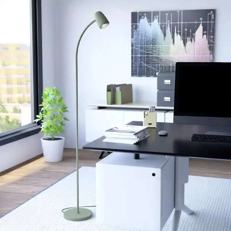 Schneller Versand Grüne moderne Stehlampe Stahl, Sahila, mit Schalter
