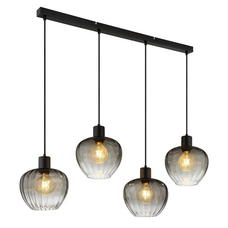 Schnäppchen Schwarze Pendelleuchte Rauchglas, Tilda
