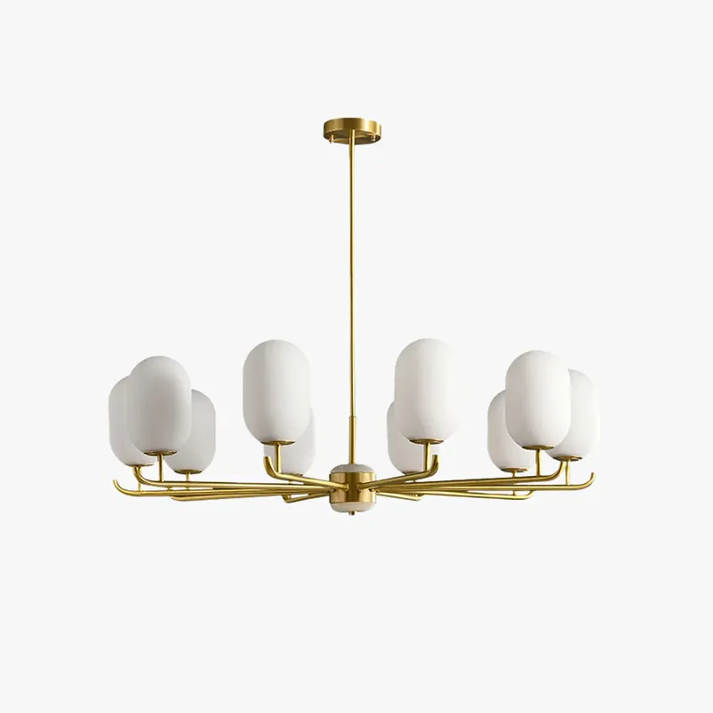 Expressversand Valentina Nordic Metall Glas Laterne Kronleuchter Wohnzimmer