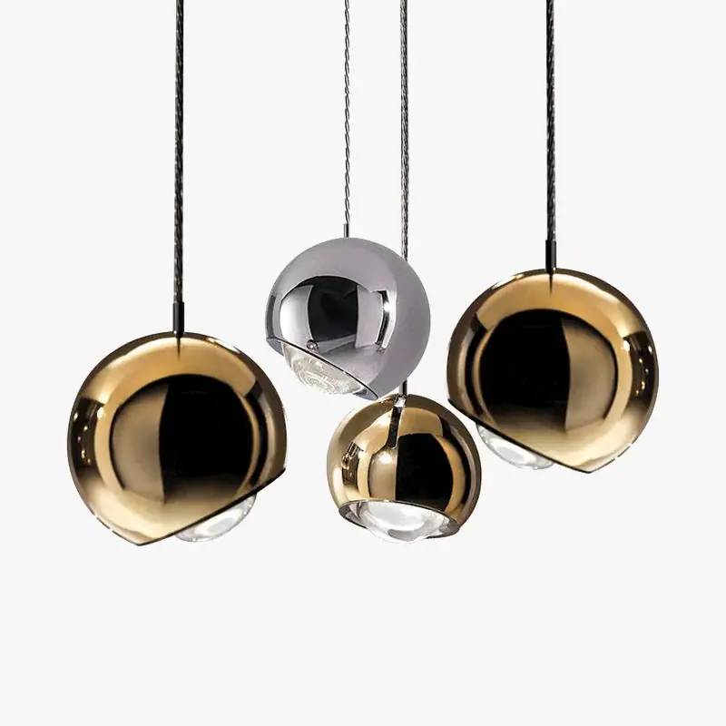 Valentina Modern LED Pendelleuchte Kugel Ess/Wohnzimmer Gold Metall DIA 12CM Direkt Vom Hersteller
