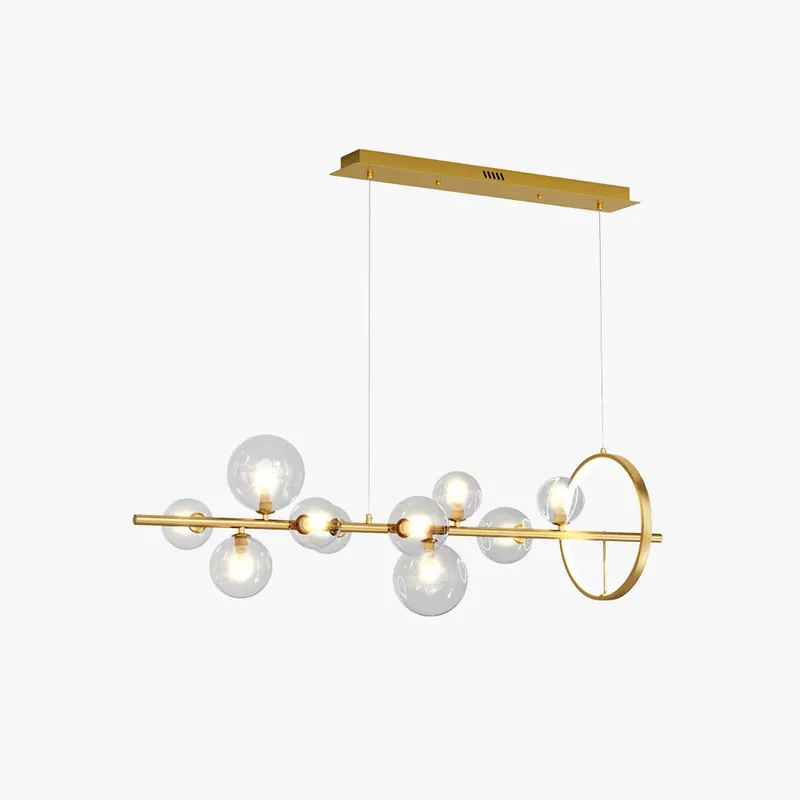 Valentina Modern LED Kronleuchter Gold Glas Wohn/Esszimmer Geprüft