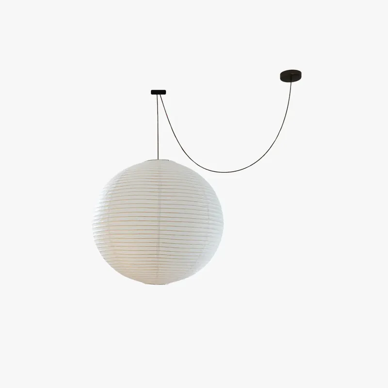 Ritta Wabi-Sabi Rund Metall Papier LED Pendelleuchte Wohnzimmer Schlafzimmer Online Kaufen