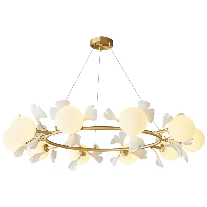 Olivia Luxus Minimalistisch Kronleuchter Kreative Blatt Glas Wohnzimmer Heißes Angebot