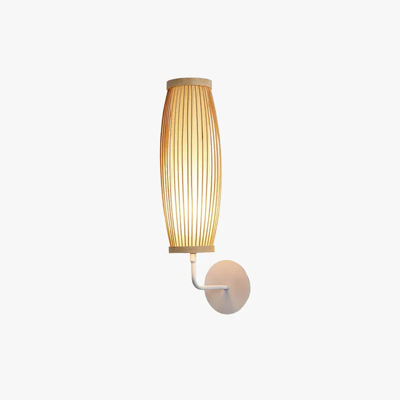Muto Japanische LED Wandleuchte Innen Schlaf/Wohnzimmer Bambus Neue Ware