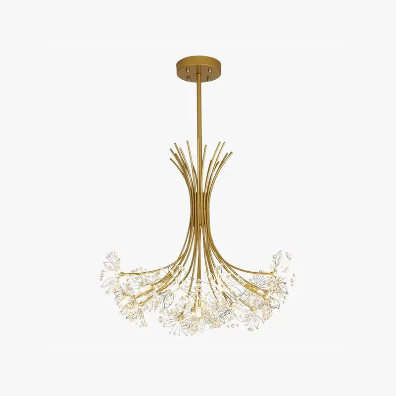 Arisha Modern Kristall LED Kronleuchter Gold Wohnzimmer/Esszimmer Metall&Acryl Meistverkauft
