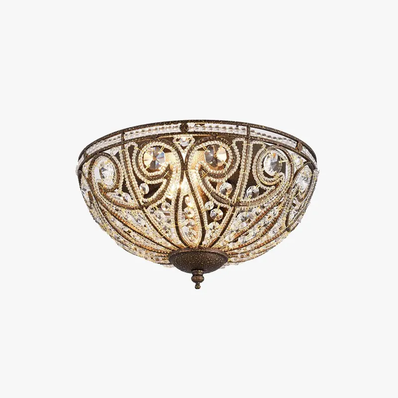 Begrenztes Angebot Kristy Retro LED Flush Mount Deckenleuchte Metall/Glas Wohnzimmer