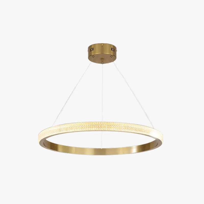 Neue Ware Kristy Modern LED Pendelleuchte Metall Acryl Wohnzimmer Esszimmer 1Ring 40CM