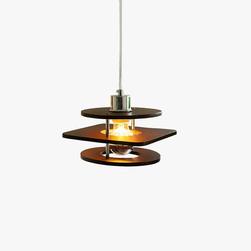 Valentina Vintage LED Pendelleuchte Metall/Walnuss Ess/Schlafzimmer D 20 CM Ausverkauf