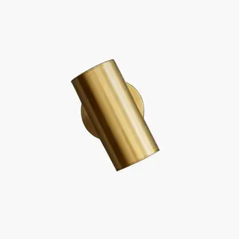Arisha Moden Spotlight zylindrische Metall-Wandleuchte, Gold/Schwarz Preisknaller