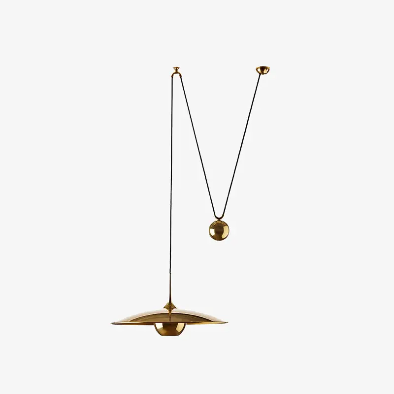 Highlight Cairns Modern LED Pendelleuchte Linear Schale Esstisch Gold Metall Dia30 CM