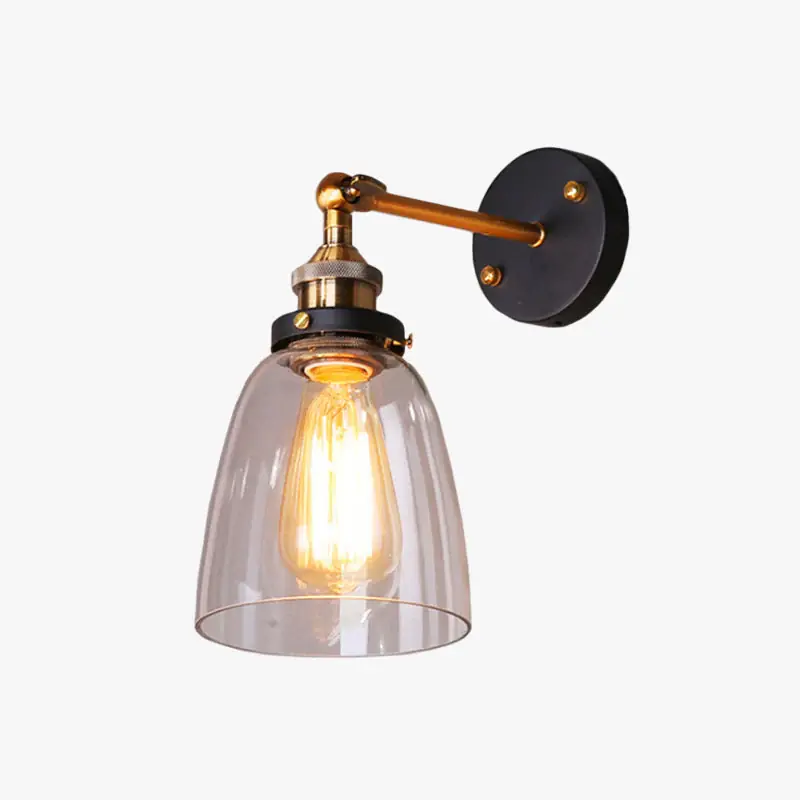 Nur Für Kurze Zeit Silva Moderne LED Wandleuchte Wohn/Schlafzimmer Schwarz/Gold Glas