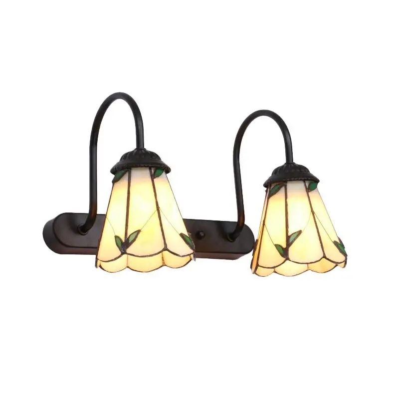 Super-Preis Arisha Vintage Blume LED Wandleuchte Schwarz/Weiß/Blau Schlafzimmer/Flur Metall/Glas