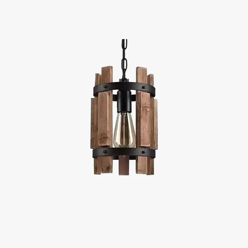 Epoch Retro LED Pendelleuchte Metall/Holz Wohnzimmer/Schlafzimmer Preiswert
