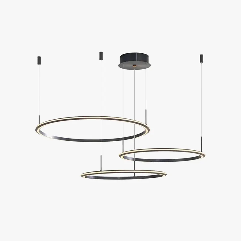Arisha Modern LED Pendelleuchte Ring Wohnzimmer Schlafzimmer, Metall Acryl 1 Ring Dia40cm Knallerangebot