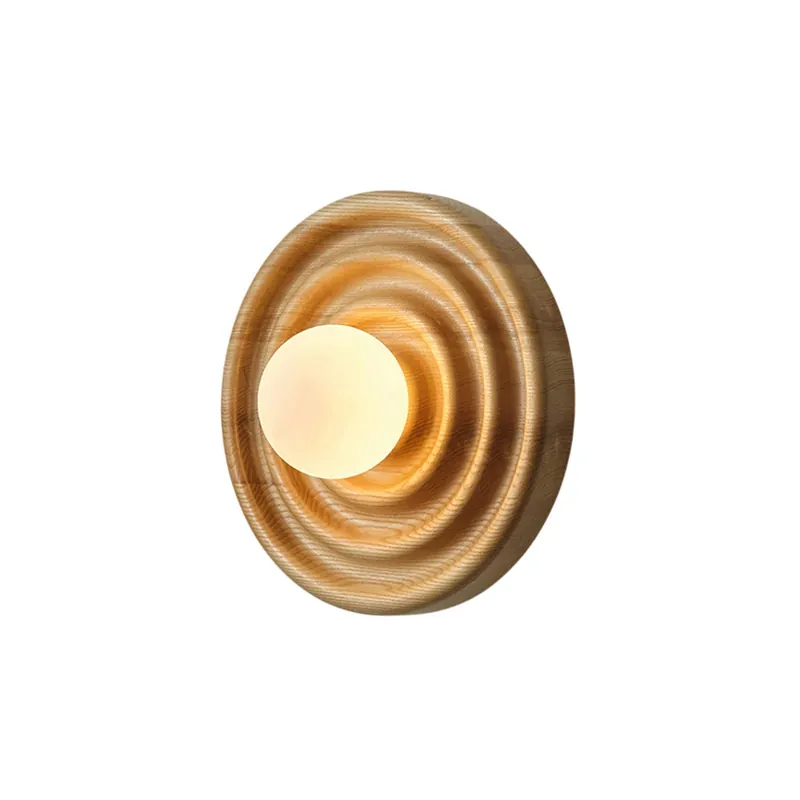 Echt Ultalora Holz Glas Wandleuchte