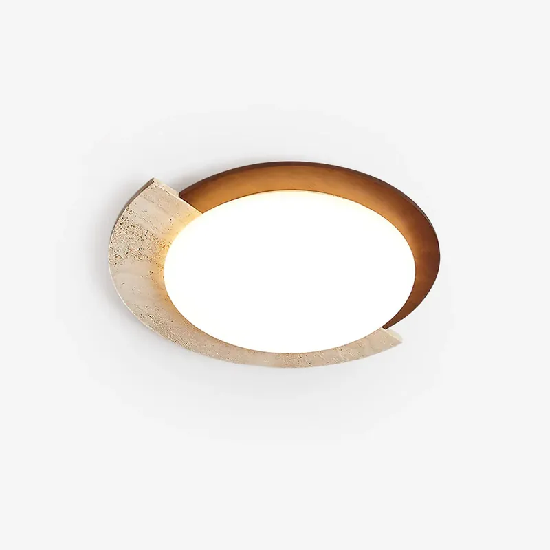 Sichere Zahlung Ritta Travertin Oval LED Deckenleuchte Durchm 45cm x H 45cm
