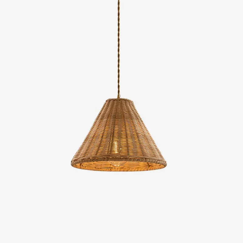 Piper Natürliche Minimalistische Rattan-Pendelleuchte Modell A Dia 16cm x H 19cm / ∅ 6.3″ x H 7.4″ Finale Aktion