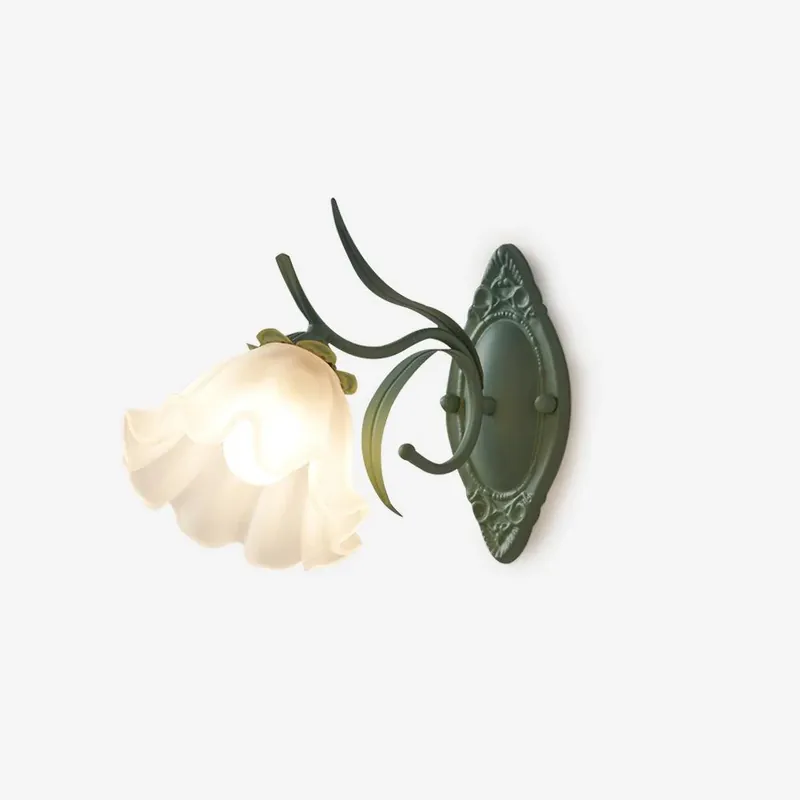 Tyler Vintage Wandleuchte aus Glas mit Blumenmuster Letzte Chance