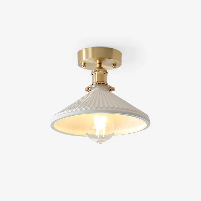Abverkauf Belmont Vintage Messing & Keramik Deckenleuchte