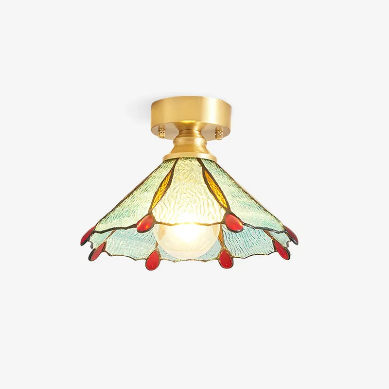 Bestpreis Civelle Tiffany-Stil Buntglas-Deckenleuchte Modell A Dia 20cm x H 15cm